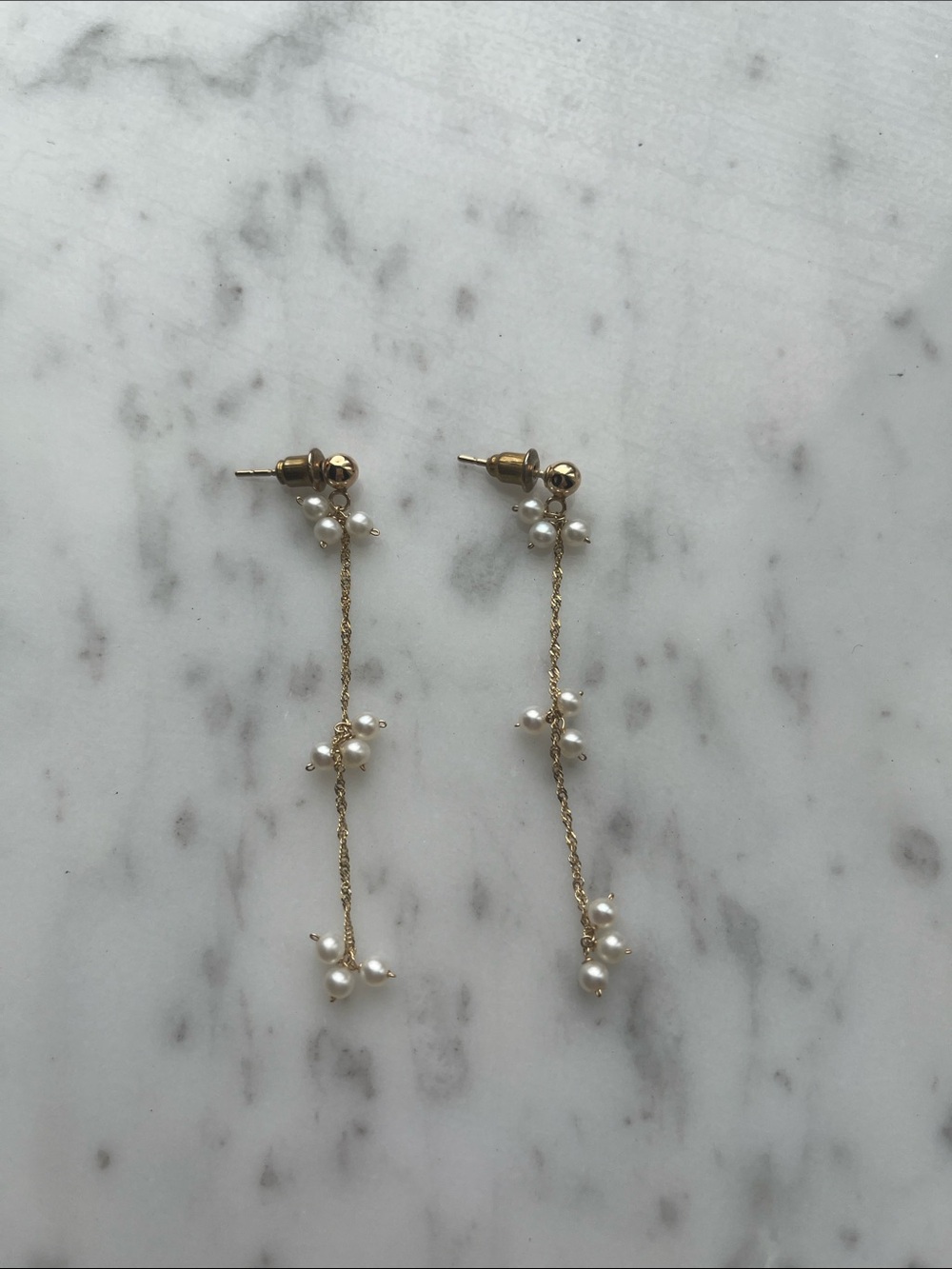 Elegant Gold and Pearl Drop Earrings